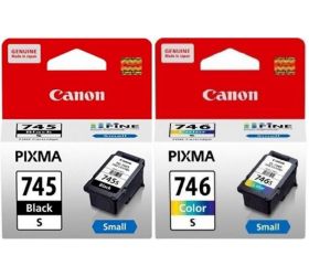 Canon PG 745S Black & CL 746S Color [Set of 2 Cartridge 745 Small & 746 Small [set of 2] Tri-Color Ink Cartridge image